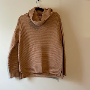 Vici Orange Cowl Neck Sweater